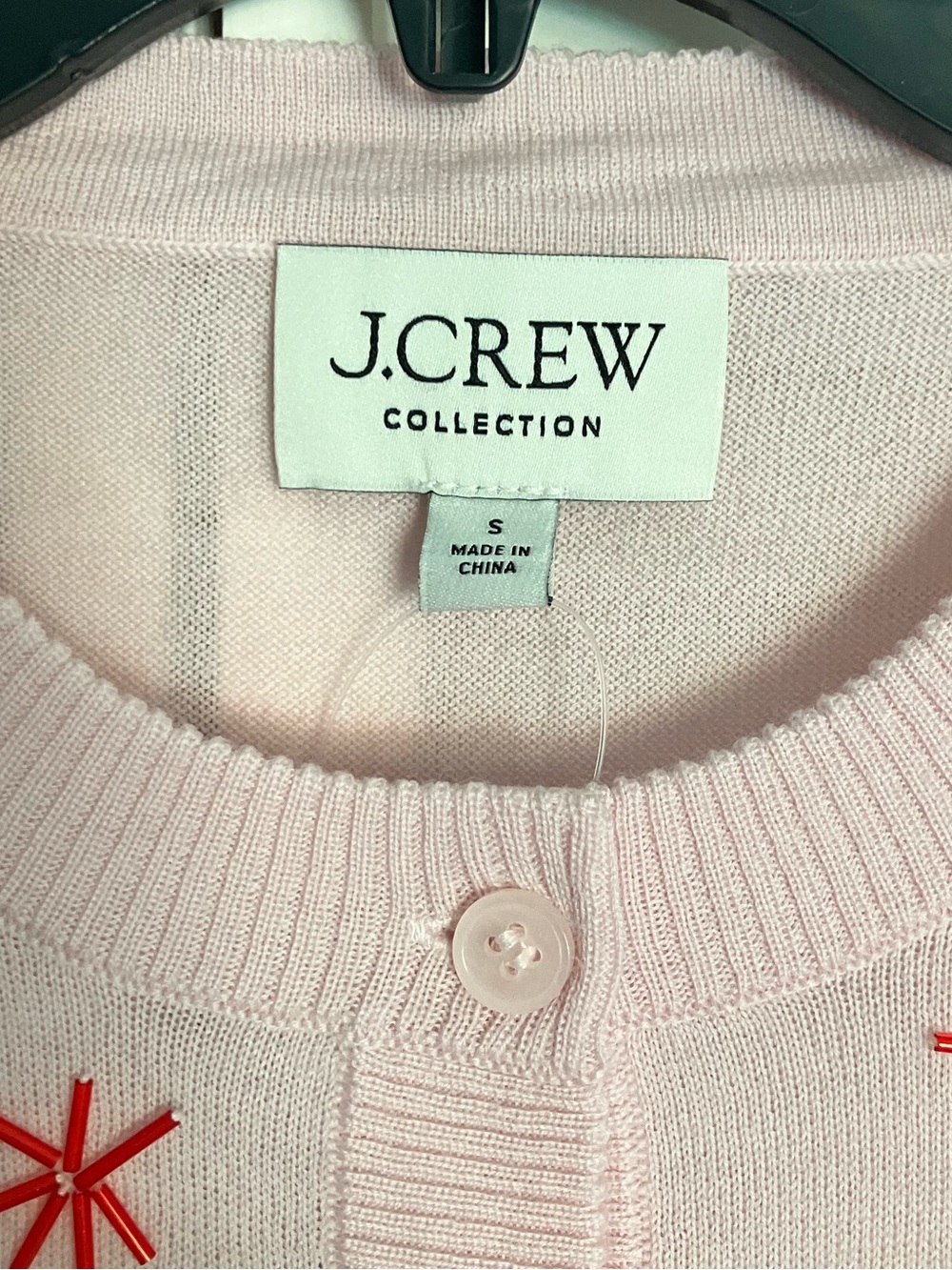 NWT J Crew Collection crewneck cardigan in merino wool with embellishments Small - Picture 4 of 6